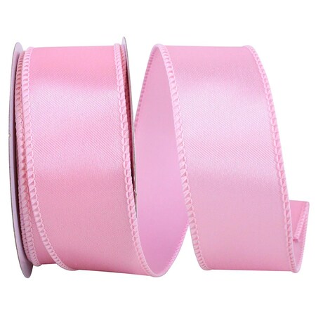 Reliant Ribbon 1.5 in. Satin Value Wired Edge Ribbon, Pink - 10 Yards 92575W-061-09F